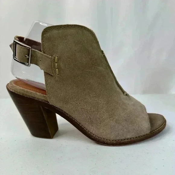 Frye Women’s Courtney Sandals Ash Suede Leather Slingback Open Toe Bootie Size 7 - Picture 1 of 14